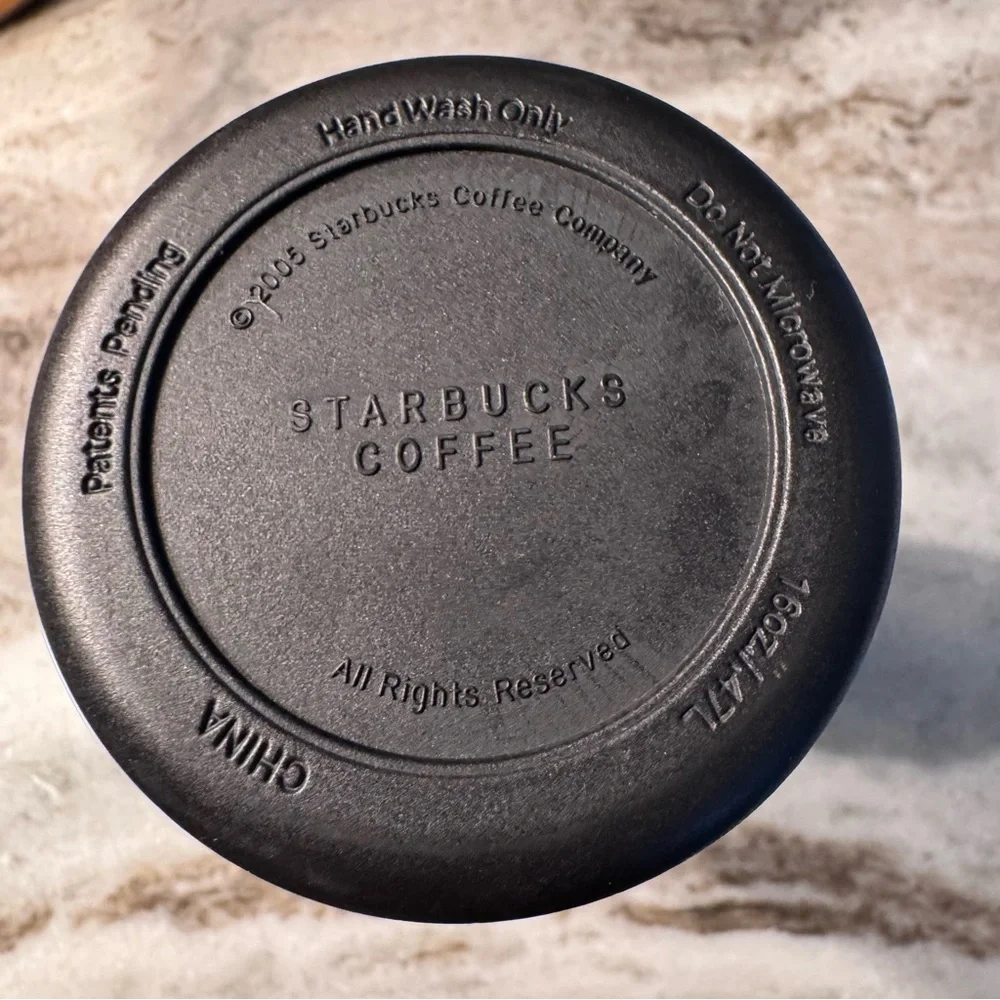 Vintage - Starbucks - Brushed Stainless - Faux Leather - Travel Tumbler
